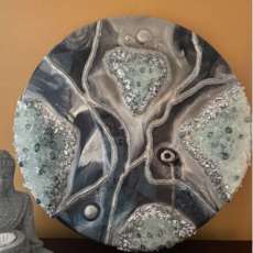 Midnight Blue Resin Geode