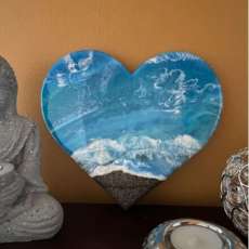 Ocean Inspired Resin Heart!