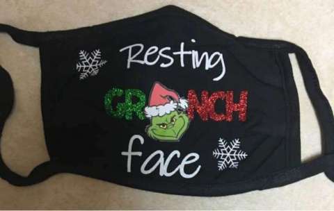 Grinch Face Mask