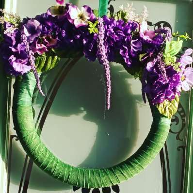 Purple Bouquet Wreath