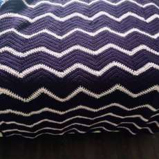 Purple WITH PINK Chevron Pattern Throw