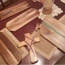 Assorted Boards and Wall Cross