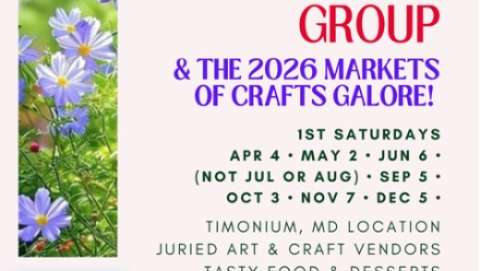May 2nd - Market of Crafts Galore!