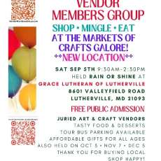 Sept 5, 2026 Market of Crafts Galore!