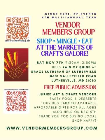 Nov 7th, 2026 Market of Crafts Galore!