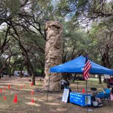 Our Typical Set Up With Safety Area Marked.