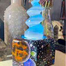 Light Up Wooden Space Stand