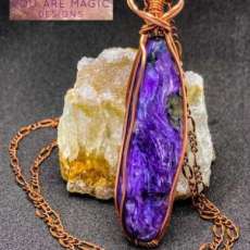 Raw Charoite Copper Wrap