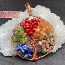 Multi Crystal Copper Tree of Life