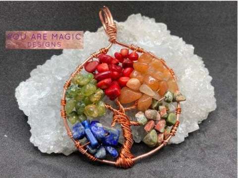 Multi Crystal Copper Tree of Life