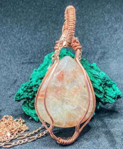 Sunstone Copper Pendant