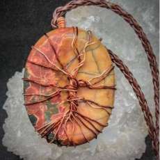Polychrome Jasper Copper Tree of Life