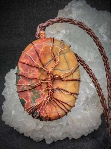 Polychrome Jasper Copper Tree of Life