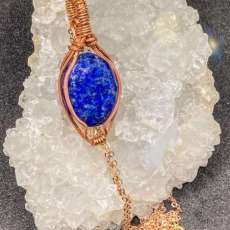 Lapis Lazuli Copper Wrapped Pendant