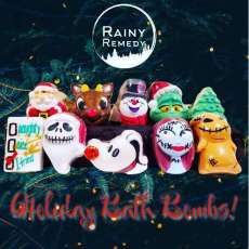 Our Hand Painted Bath Bombs From Christmas