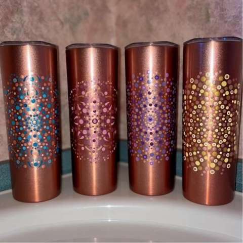 Rose Gold Hand Painted Tumblers