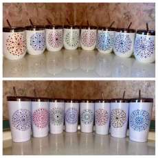 Hand Painted Mandala Dot Art Tumblers