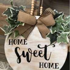 Home Sweet Home White Distressed