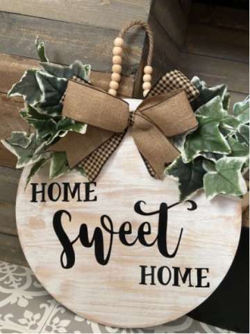 Home Sweet Home White Distressed