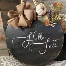 Dark Stain Hello Fall