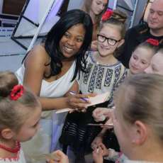 Autograph Siging at the Christmas Carol Concert in Kyiv (Kiev) Ukraine
