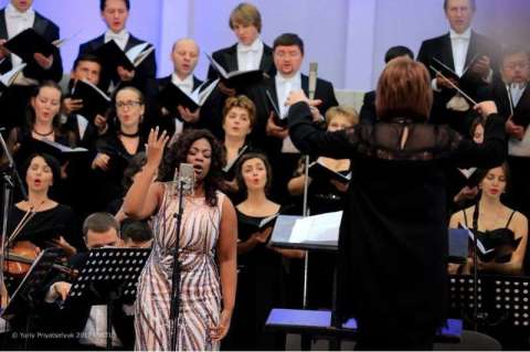 Performance of Original Work For Choir and Orchestra 'Crucifixus' With the National Radio Choir in Concert Hall (Kyiv, Ukraine)