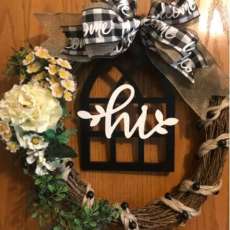 Black and White Hi Wreath