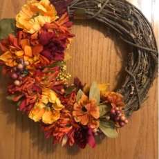 Fall Chrysanthemum Wreath