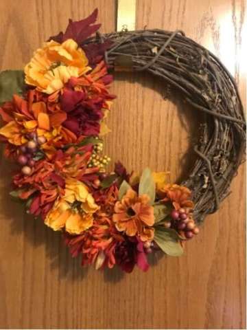 Fall Chrysanthemum Wreath