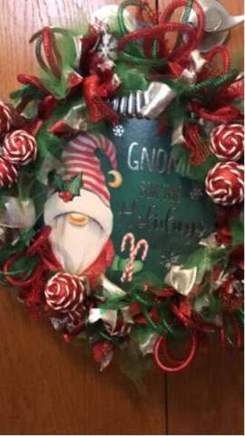 Gnome Holiday Wreath