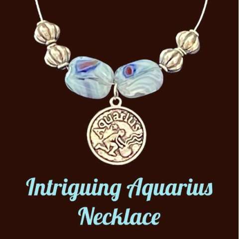Handmade Aquarius Zodiac Necklace