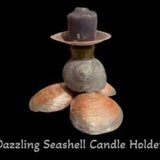 Handmade Seashell Candle Holder/Candy Dish/Jewelry Holder