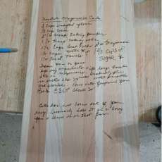 Cutting Board With Recipe