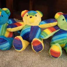 Bright Stripes Teddy Bears