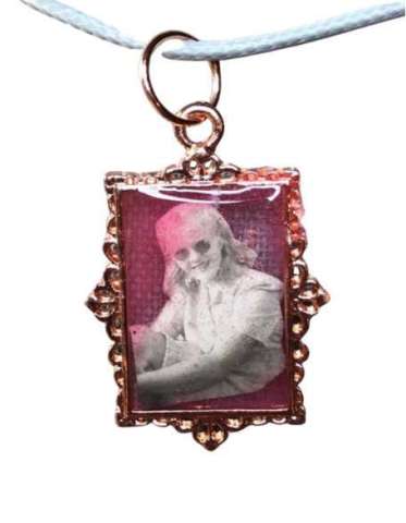 Found Vintage Photo Resin Necklace