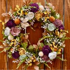 Rustic Faux Floral Wreath