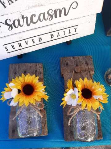 Sunflower Lighted Sconces