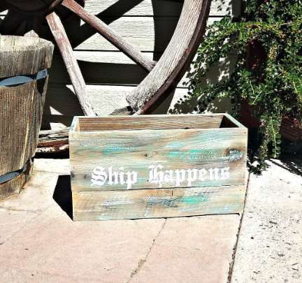 Ship Happens Wooden Storage Box