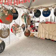 Booth Set Up in Rain