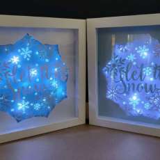 Framed Let It Snow 8x8