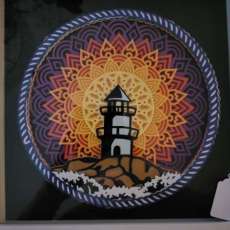 Framed Lighthouse Mandala