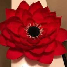 Red Crepe Flower