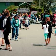 Enjoying the car show and outside vendors!