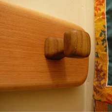 Detail of Douglas Fir & Teak Peg Coat Rack