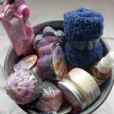 Black Violet and Saffron BATH SET