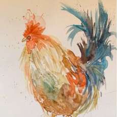 Watercolor Rooster