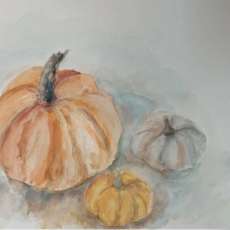 Pumpkins Watercolor