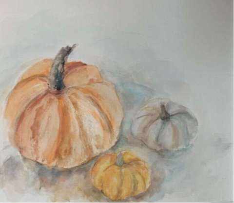 Pumpkins Watercolor