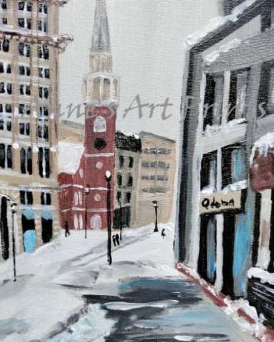 Old North Church - 8 X 10 Acrylic on Canvas