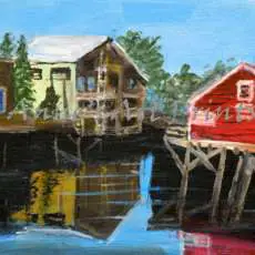 Creek Street - 8 X 10 Acrylic on Canvas